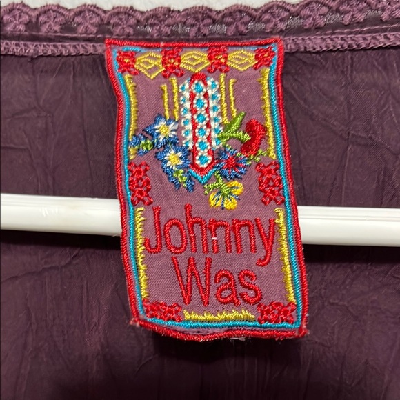 Johnny Was Embroidered Purple Top - Picture 6 of 8